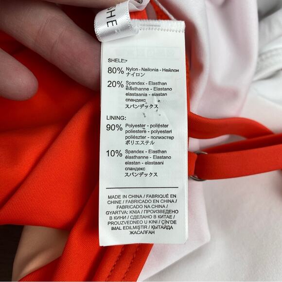 Cupshe Orange Colorblock One Piece Swimsuit Sz.S NWT - Picture 12 of 14